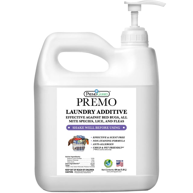 Bed Bug & Mite Killer Laundry Additive - 32 oz - All Natural Non-Toxic - By Premo Guard