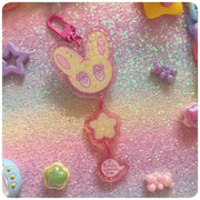 Sad Buns "Kinda Wanna Die" Glitter Acrylic Keychain [SALE]