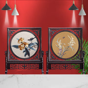 The Silk Mirror: Double-Sided Suzhou Embroidery Screen