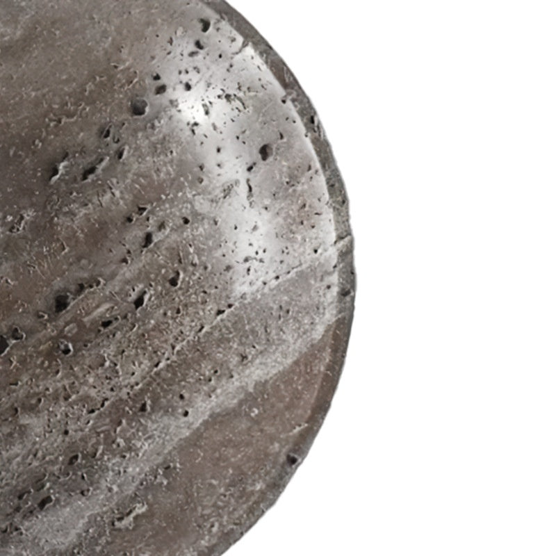 Wabi-sabi-inspired Vintage Gray Travertine Tray With A Sophisticated Vibe