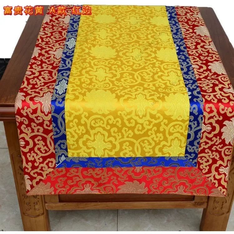 Tibetan Buddhism Silk Tablecloth of High-Quality