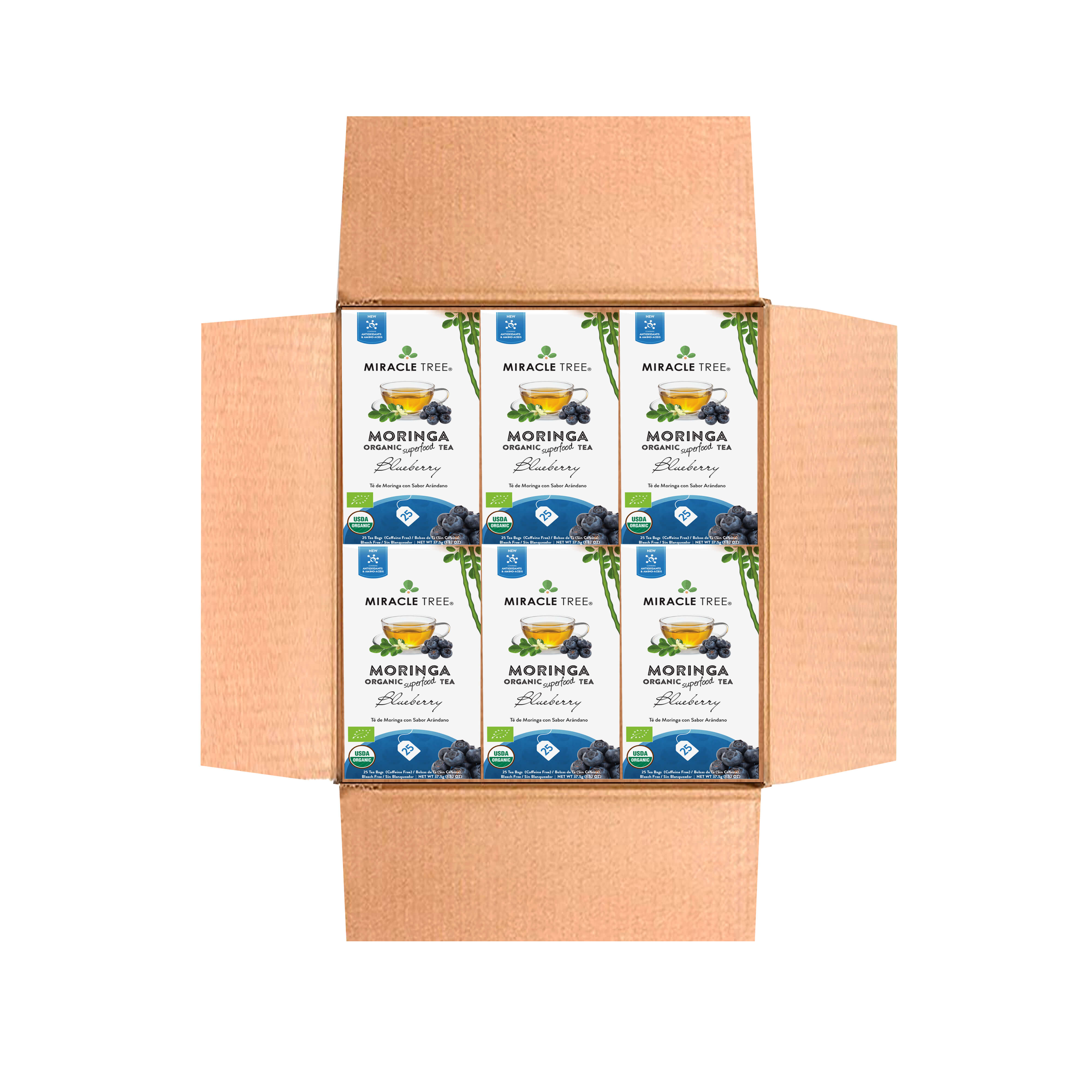 Organic Moringa Tea, Blueberry