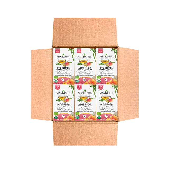 Organic Moringa Tea, Peach & Ginger