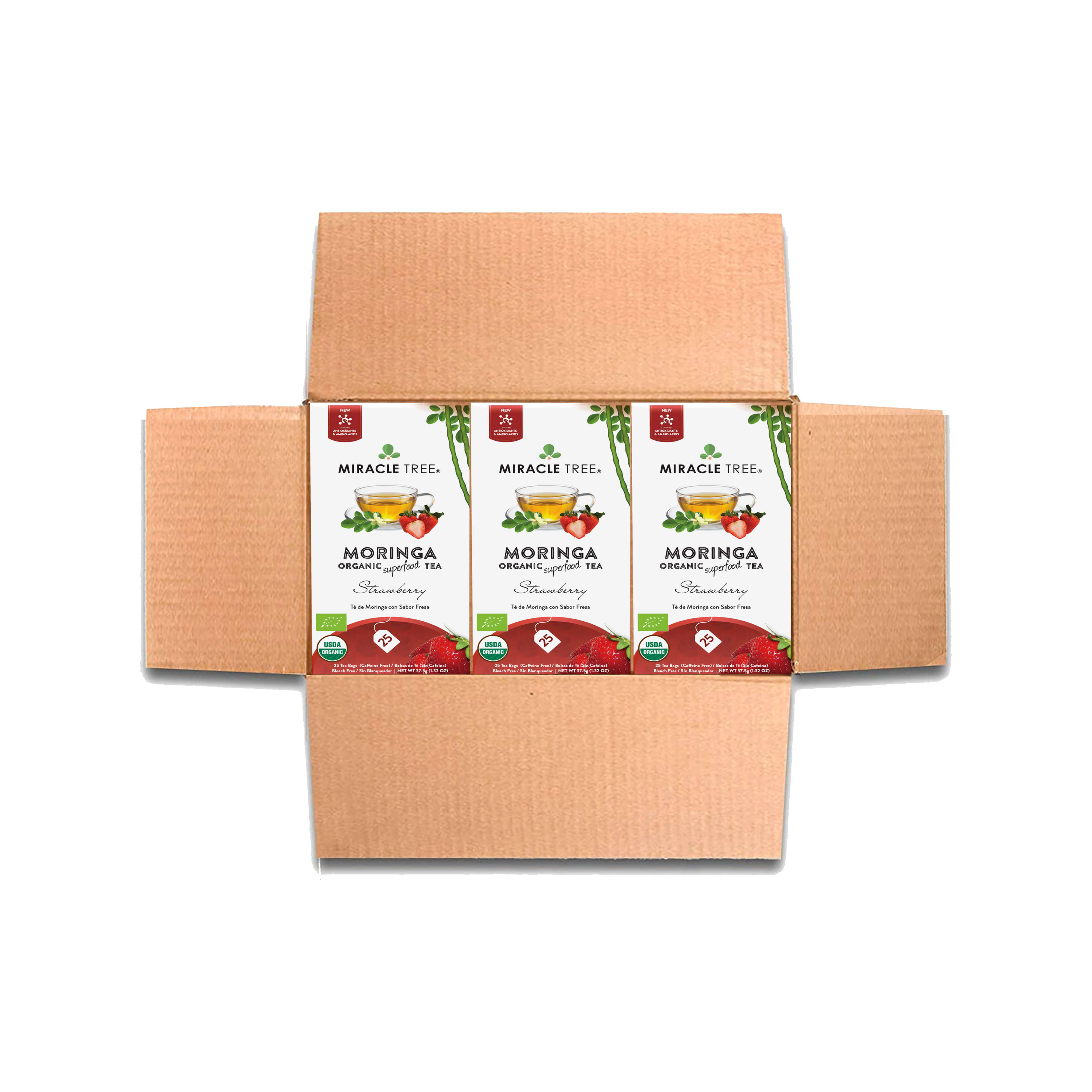 Organic Moringa Tea, Strawberry