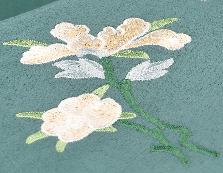 Chinese Style Embroidered Flannel Jewelry Box