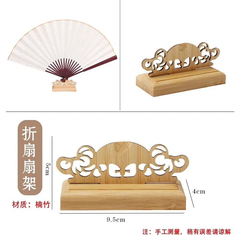 Solid Wood Fan Display Stand for Silk Folding & Round Fans