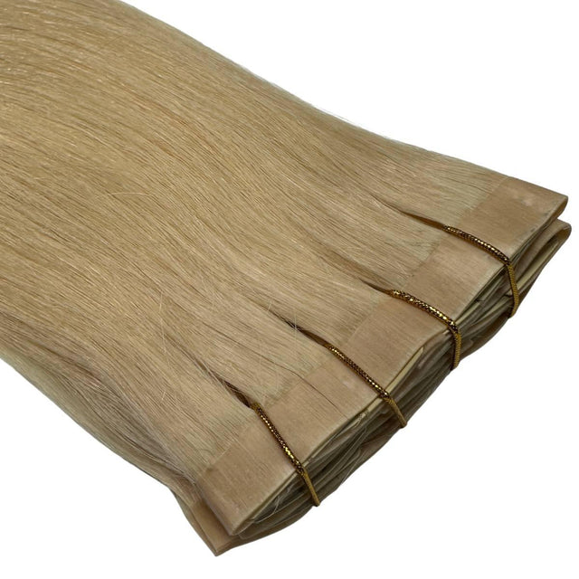 Raw Blonde Straight Seamless Clip-In 100% Human Hair Extensions