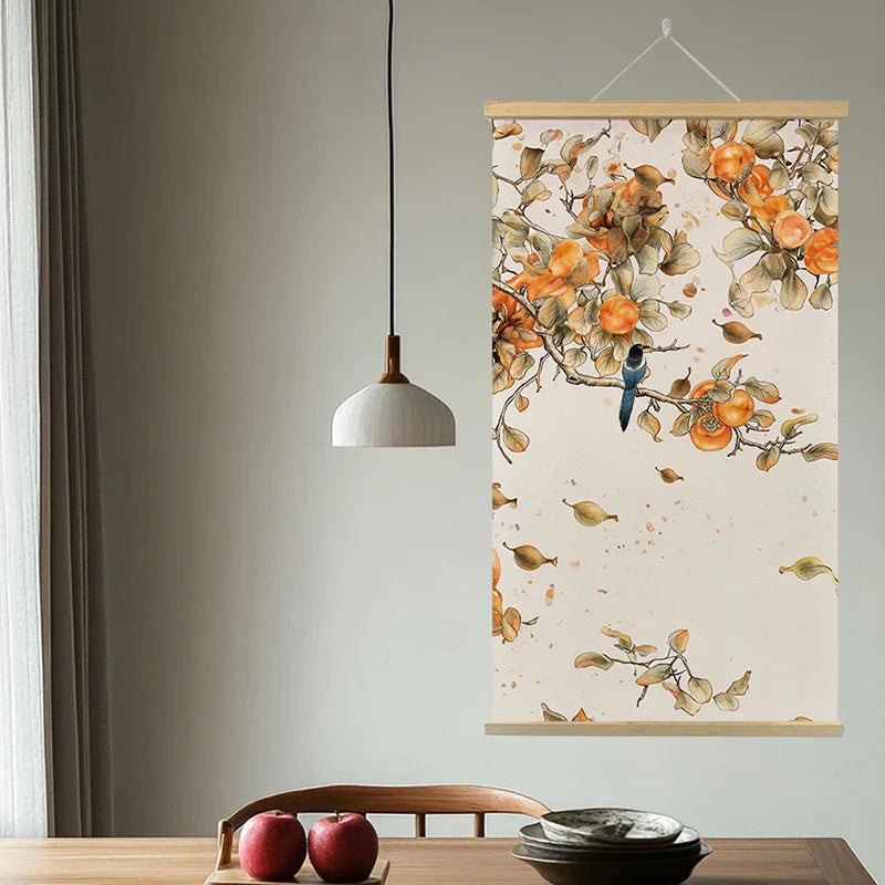 Japanese Ukiyoe Canvas Posters And Prints Home Decoration Painting Wall Art Picture With Solid Wood Hanging Scroll
