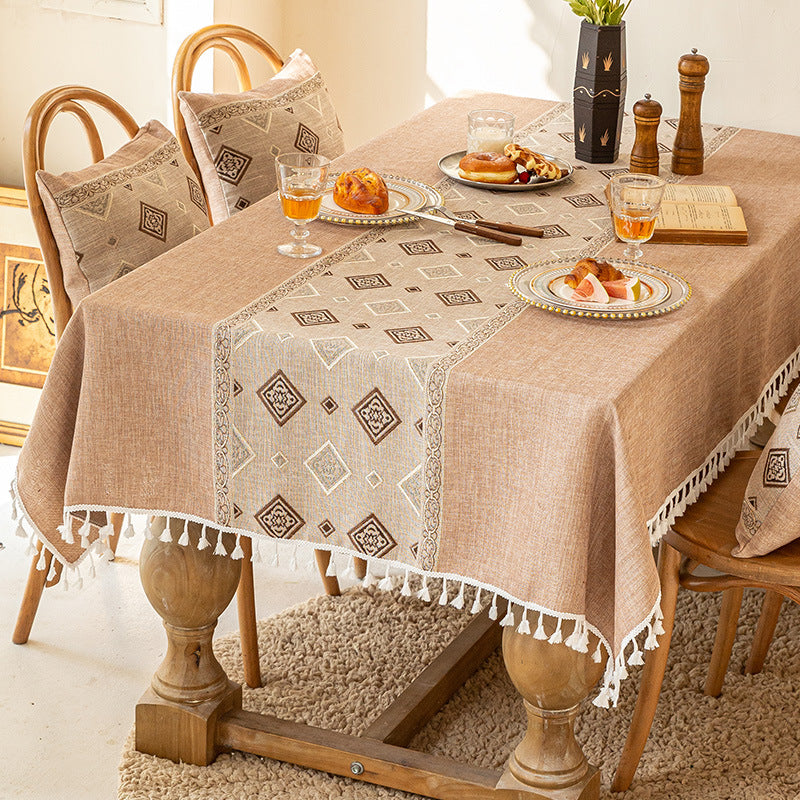 Cotton And Linen New Chinese Tablecloth