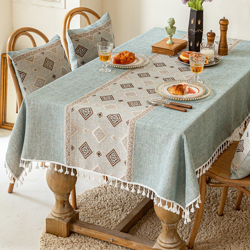 Cotton And Linen New Chinese Tablecloth