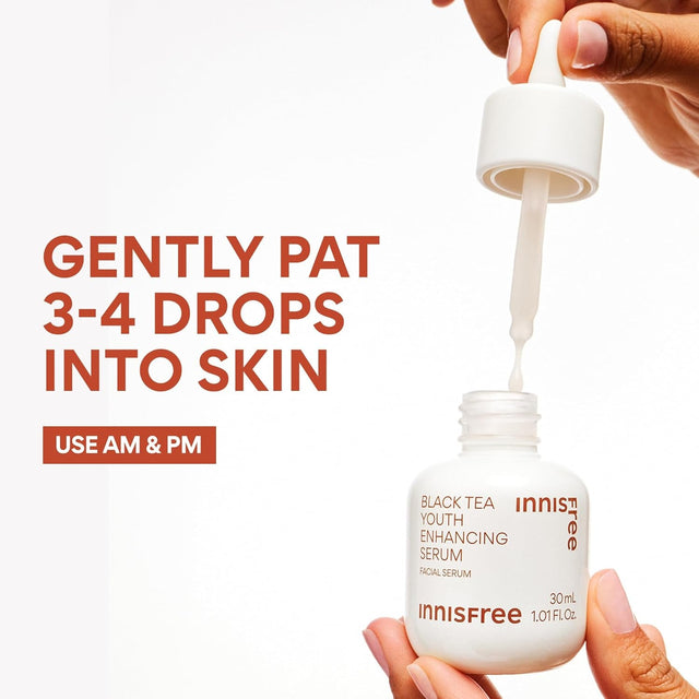 Black Tea Youth Enhancing Serum, Korean Serum with Niacinamide for Firming and Glow