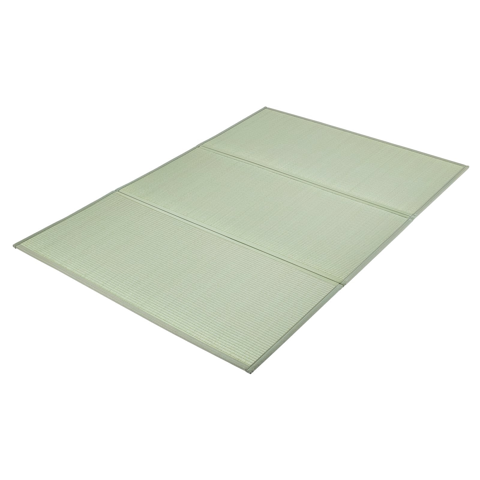 Japanese Tatami Mat, Queen Size Foldable Mattress (Natural Rush Grass), Non-Slip Backing