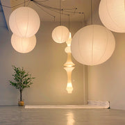 White Paper Lantern Shade – Minimalist Ceiling Pendant for Bedroom & Living Room