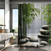 Stone Shower Curtain Quiet Bathroom Decorative Partition