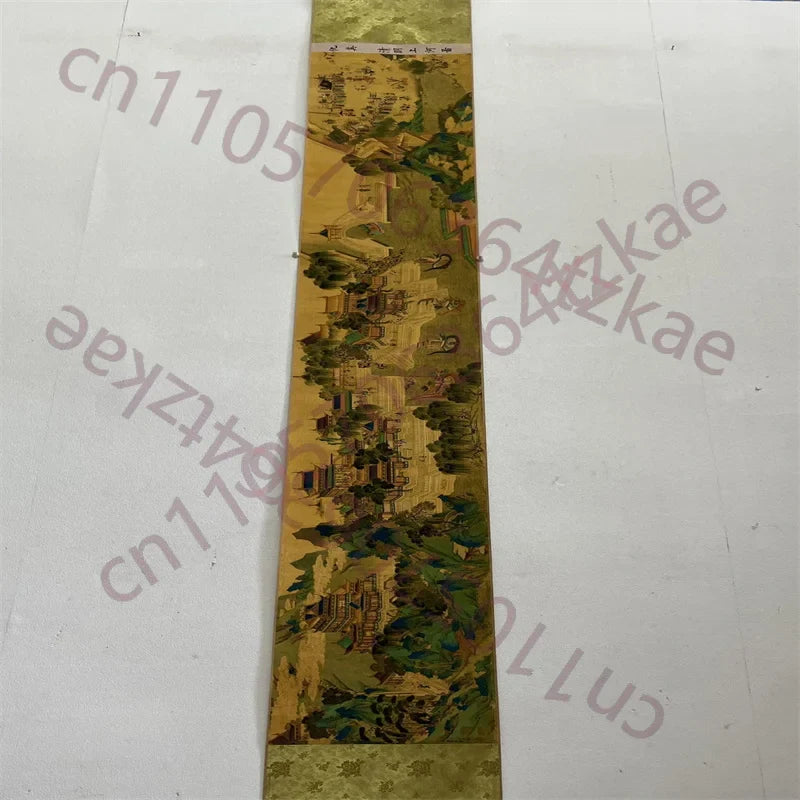 Qiu Ying “Along the River During Qingming” Scroll – Chinese Riverside Scene Painting