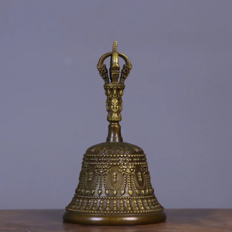 Tibetan Brass Handbell Vajra Buddhist Singing Bell