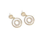 Korean Exquisite Sterling Silver Opal Shell Earrings