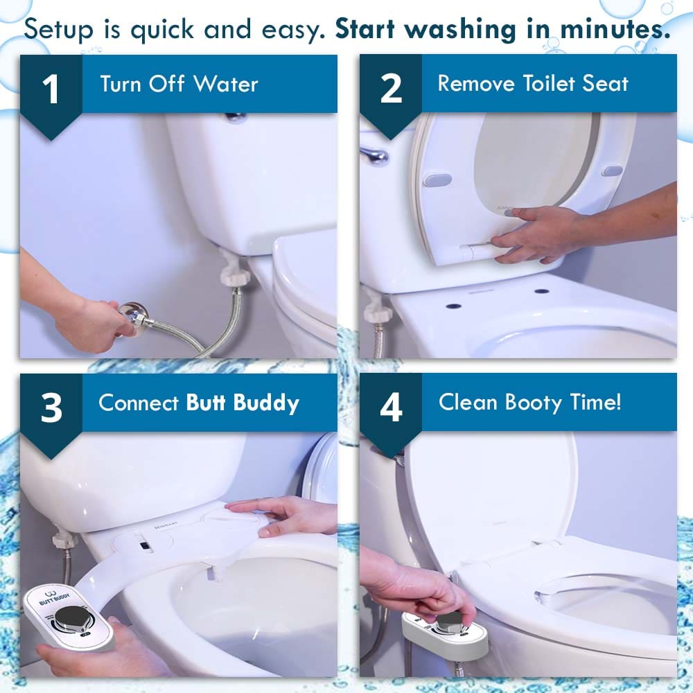 BUTT BUDDY - Bidet Toilet Attachment & Fresh Water Sprayer