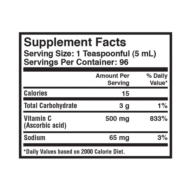 Geri-Care Vitamin C Liquid Dietary Supplement, 500 mg