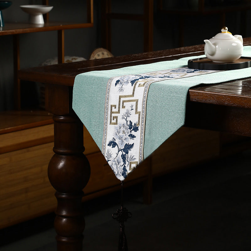 Chinese Style Zen Fabric Long Table Runner