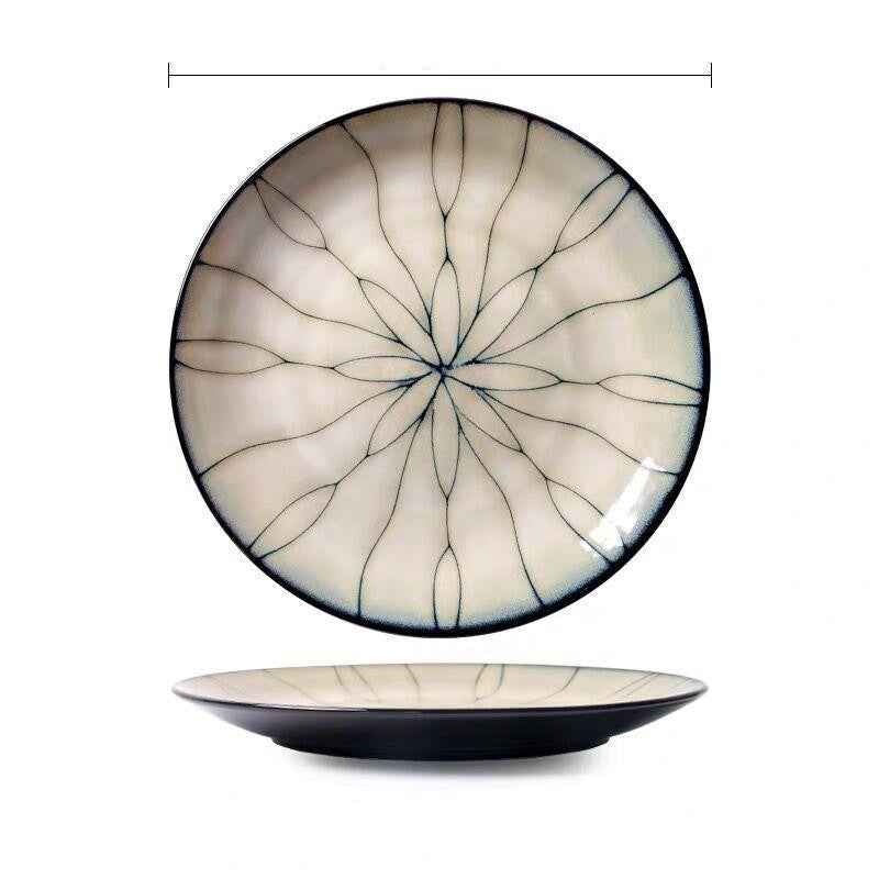 High-End Creative Ceramic Dinner Plates – Japanese Underglaze Serving Dishes