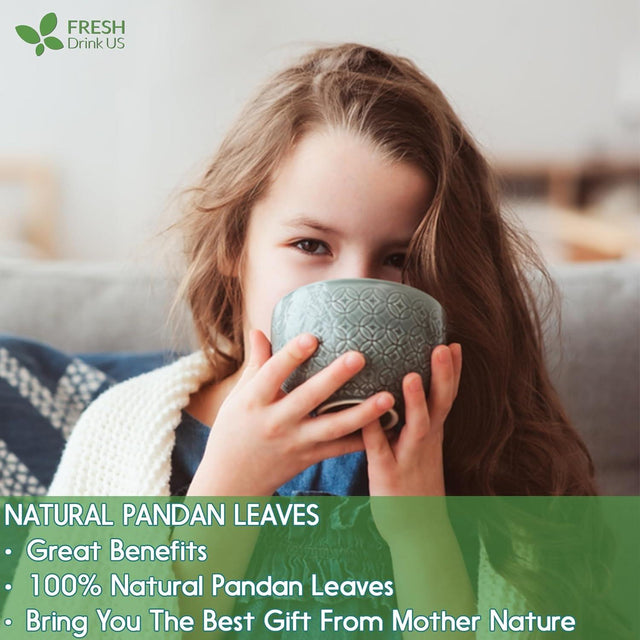 Natural Pandan Leaves Dried, Pandan Leaf Powder, 100% Pure Dried Pandan Leaves, Pandan Leaf Tea, No Additives, No Caffeine, Vegan - FreshDrinkUS - Natural and Premium Herbal Tea