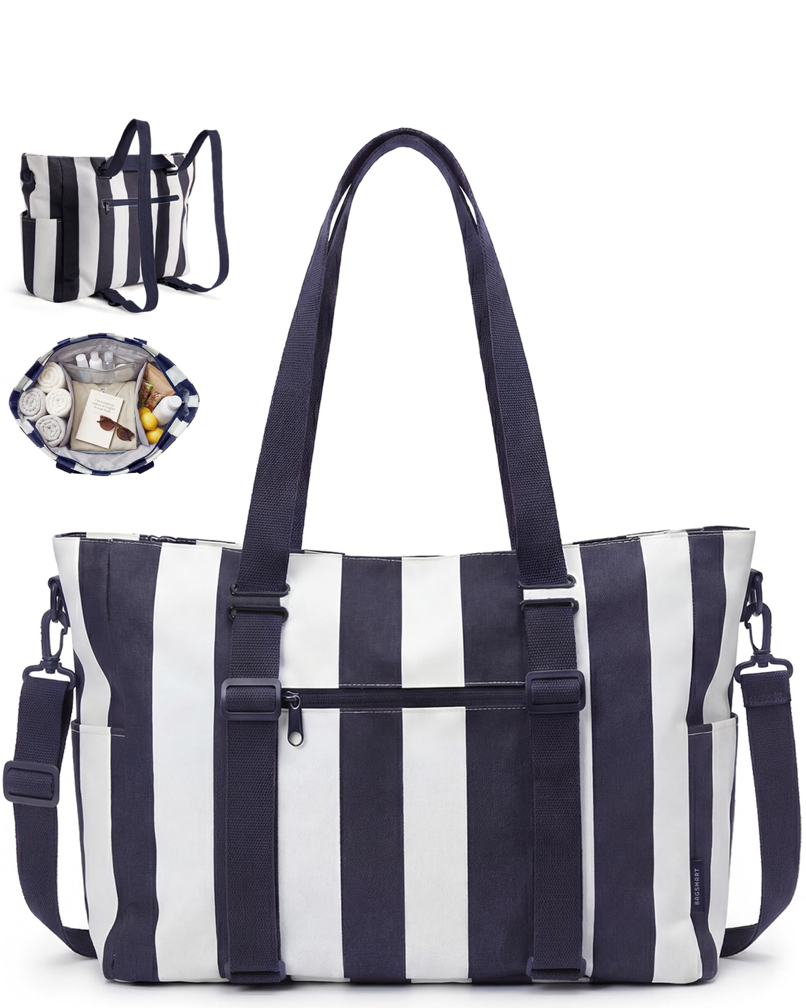 BAGSMART Large Beach Bag for Beach Essentials