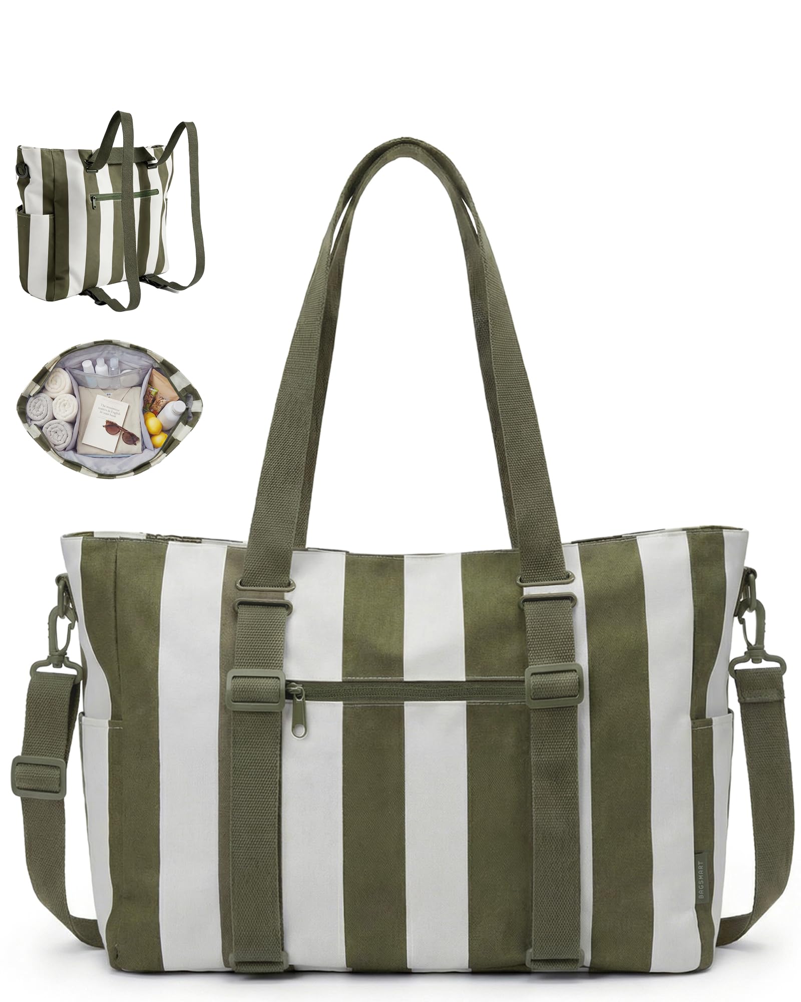 BAGSMART Large Beach Bag for Beach Essentials