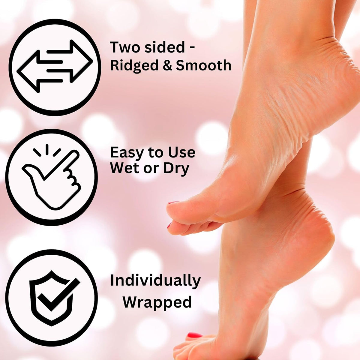 Pumice Callus Remover PUMI Bar: Pedicure Stone & Foot/Heel Scrubber - Medium Grit (Assorted Colors) 4 Pack