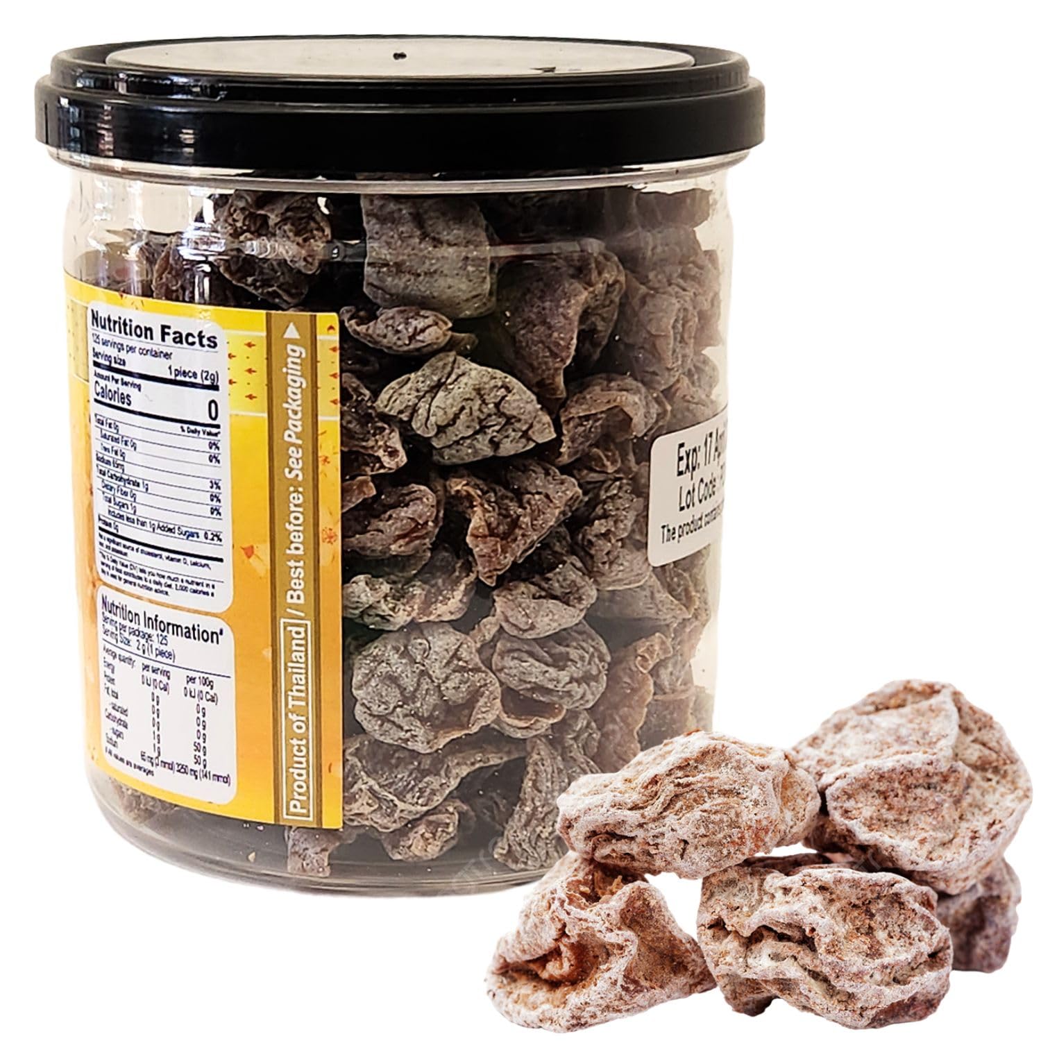 Salted Dried Asian Seedless Plums, Prunes, Xi Muoi, Childhood Snack, Sweet & Sour Delight. 8.8 oz (250g)