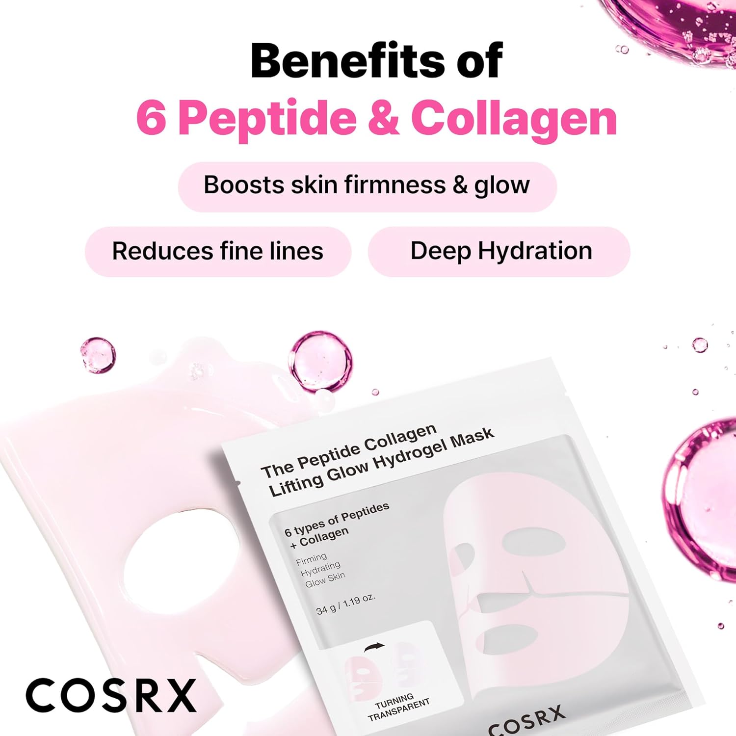 Cosrx The Peptide Collagen Lifting Glow Hydrogel Mask