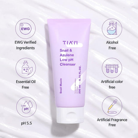TIA'M Snail & Azulene Low pH Cleanser