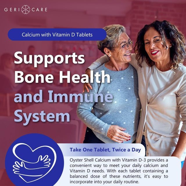Geri-Care Oyster Shell Calcium Dietary Supplement, 500 mg