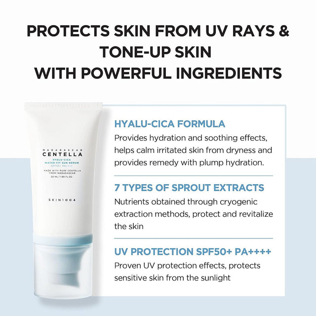 [Damage Box] SKIN1004 Madagascar Centella Hyalu-Cica Water-Fit Sun Serum SPF50+ PA++++ (2-Pack)
