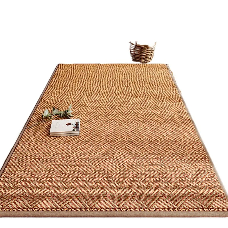 Foldable Japanese Tatami Rattan Mat – Cooling Summer Floor Rug