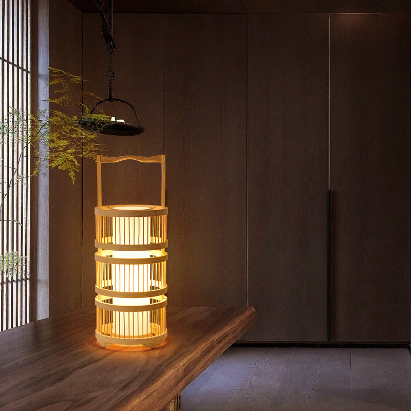 Japanese Bamboo Floor Lamp