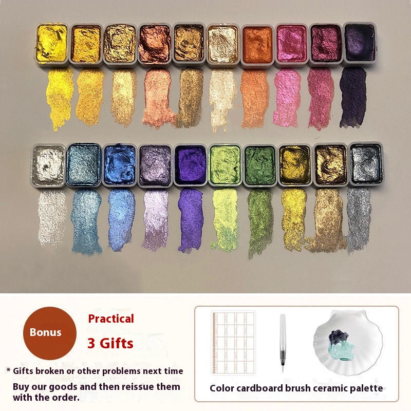Traditional Chinese Watercolor Mineral Pearlescent Paint
