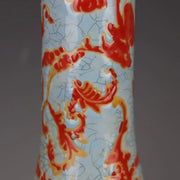 Qing Kangxi-Style “Baifu” Porcelain Bottle – Hand-Painted Luminous Vase
