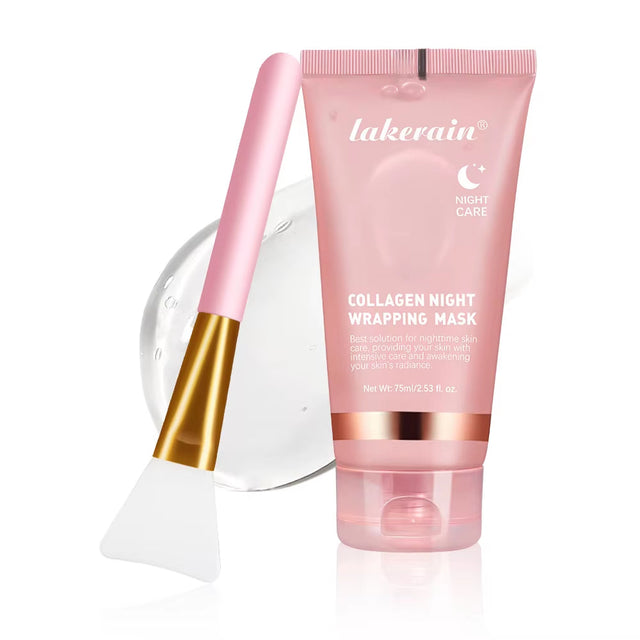 75Ml Collagen Peel-Off Mask Night Wrapping Facial Mud Firming Mask Daily 100G Collagen Jelly Cream Hydrolyzed Collagen Skin Care