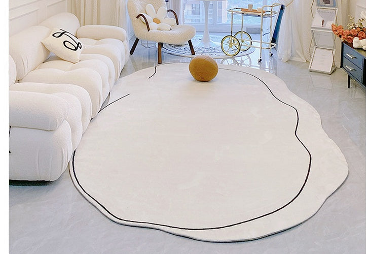 Japanese Minimalist Immitation Cashmere Living Room Carpet