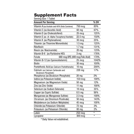 Geri-Care Senior Tabs Multivitamin Supplement, 100 tablets