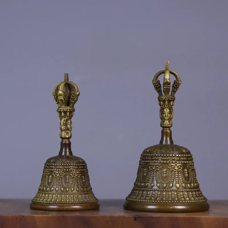 Tibetan Brass Handbell Vajra Buddhist Singing Bell