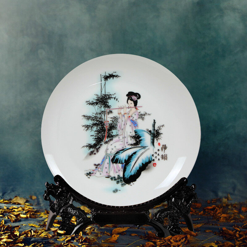 Ceramic Hanging Plate – Office & Living Room Asian Home Decor