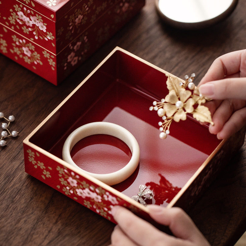 Japanese-Style Multi-Layer Jewelry Box – Elegant Wedding & Keepsake Gift