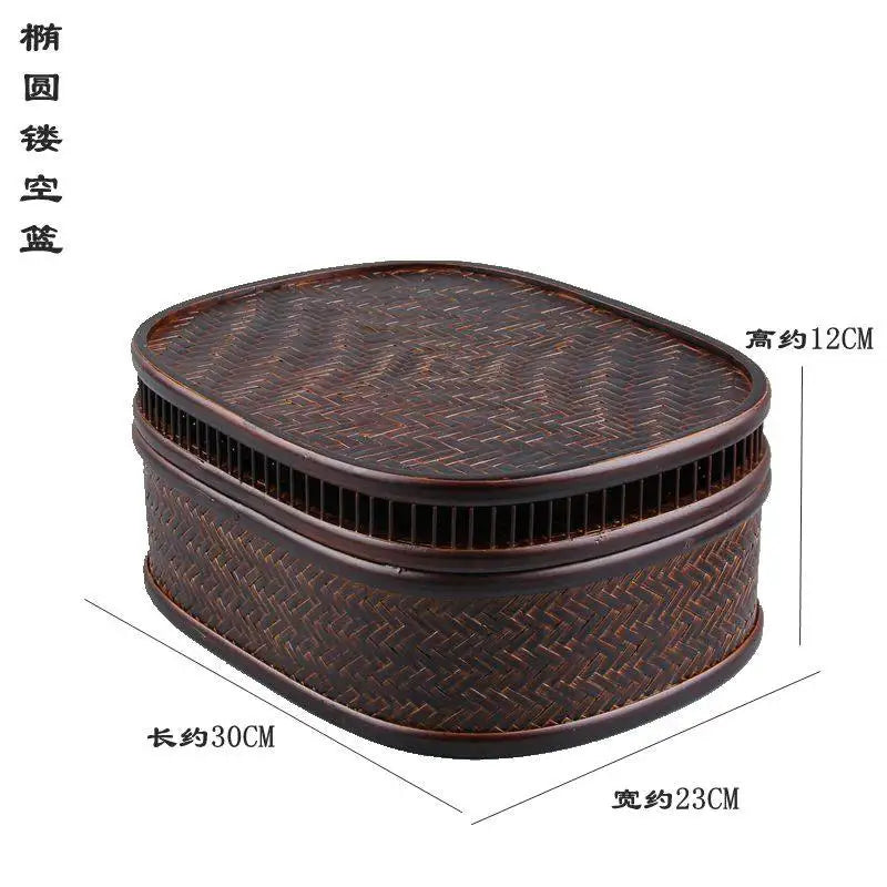 Bamboo & Lacquer Tea Set Storage Box – Chinese Tea Organizer