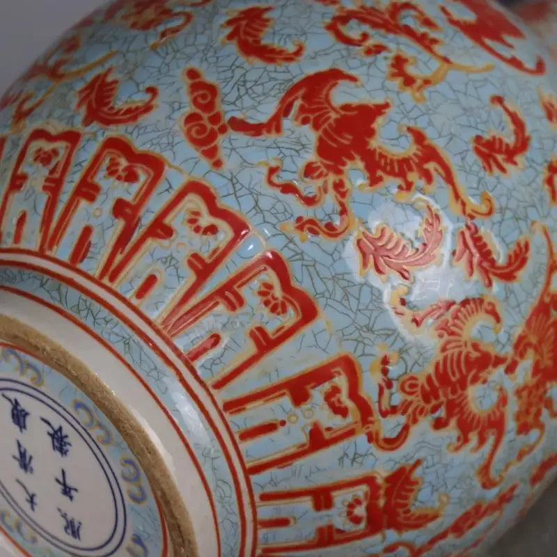 Qing Kangxi-Style “Baifu” Porcelain Bottle – Hand-Painted Luminous Vase