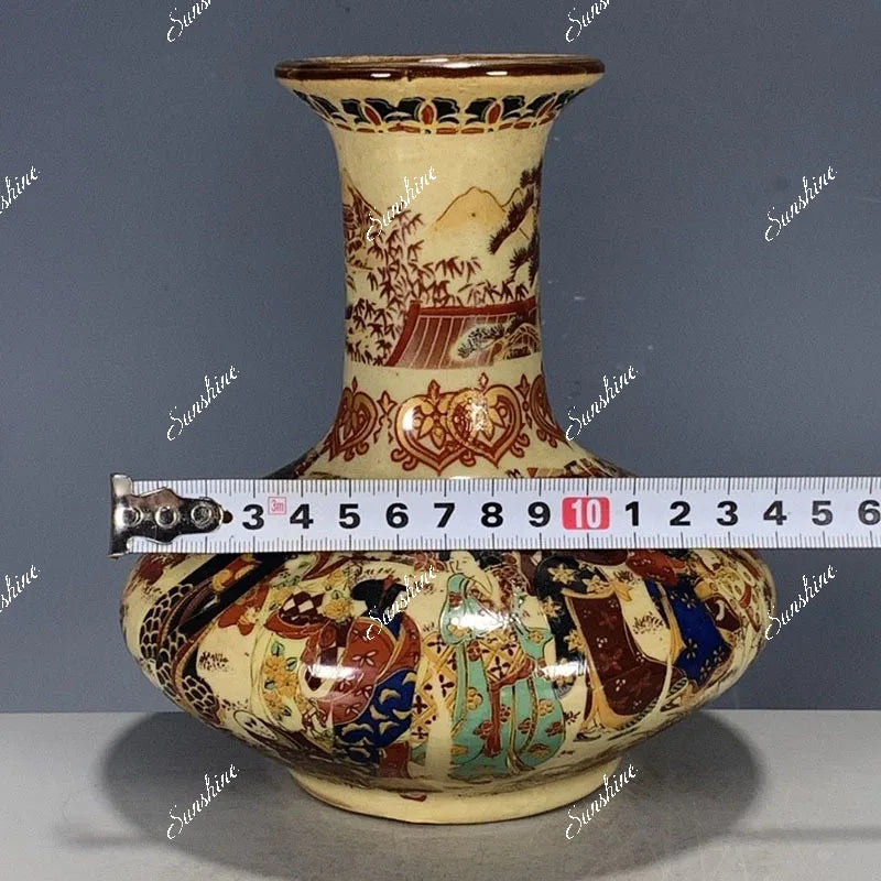 Porcelain Japanese Dowager Storage Vase – Office Desk Figurine Decor