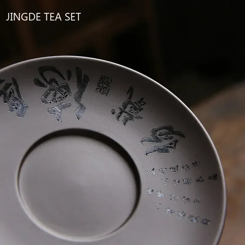 180ml Vintage Purple Clay Gaiwan – Handmade Chinese Lidded Teacup