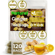 Premium Ginger Tea Bags, 100% Natural & Pure from Ginger Roots, Ginger Tea, Ginger Herbal Tea. Ginger Tea. No Sugar, No Caffeine, No Gluten, Vegan. - FreshDrinkUS - Natural and Premium Herbal Tea