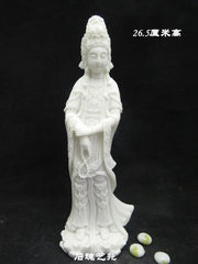 26.5 CM Limited Edition - Fujian Mazu Goddess Statue Made of White Marble